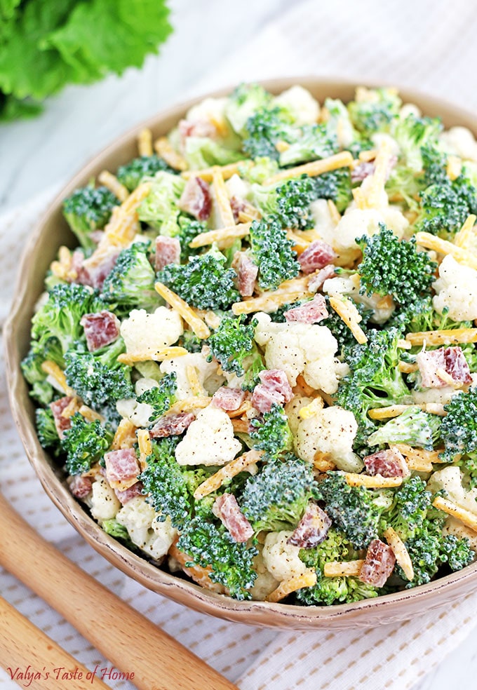 easy broccoli cauliflower salad