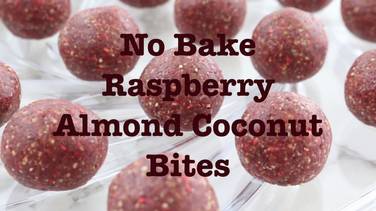 No Bake Raspberry Almond Coconut Bites Video