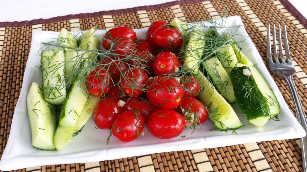 Easy Cucumber and Tomato Salad