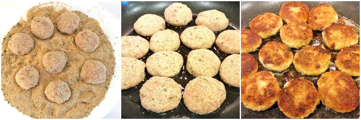 Sauté the patties for 3-5 minutes on each side or until they are golden brown and cooked through.