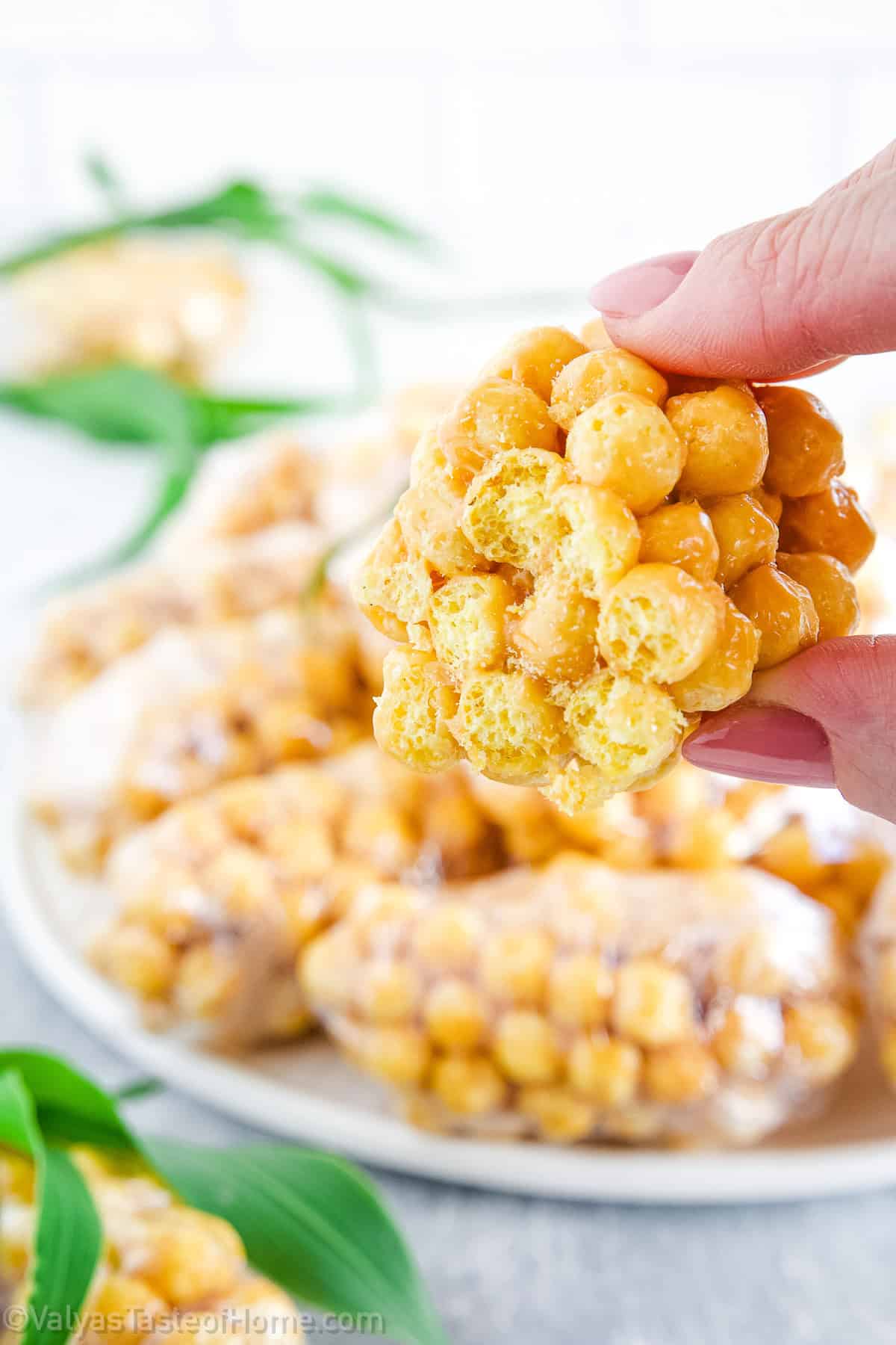 The combination of caramel and puffed corn is a classic for a reason. It's sweet, crunchy, and utterly irresistible.