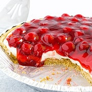 Cherry Cheesecake Pie is a dessert that combines the creamy, tangy flavors of cheesecake with the fruity sweetness of cherries.
