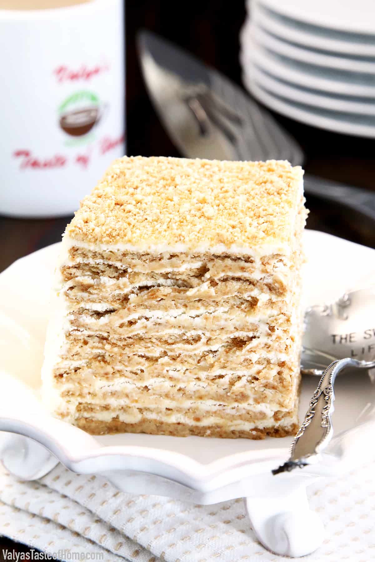 Sometimes we all need a bit of a break from the hot oven, right? Or maybe you're in a time crunch but need to produce a delicious dessert. Well, this No Bake Honey Graham Cracker Cake will come to your rescue! You ONLY need 3 ingredients! No baking required.