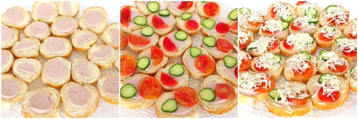 Put a pinch of cheese, about 1 tablespoon, on top of each sandwich.