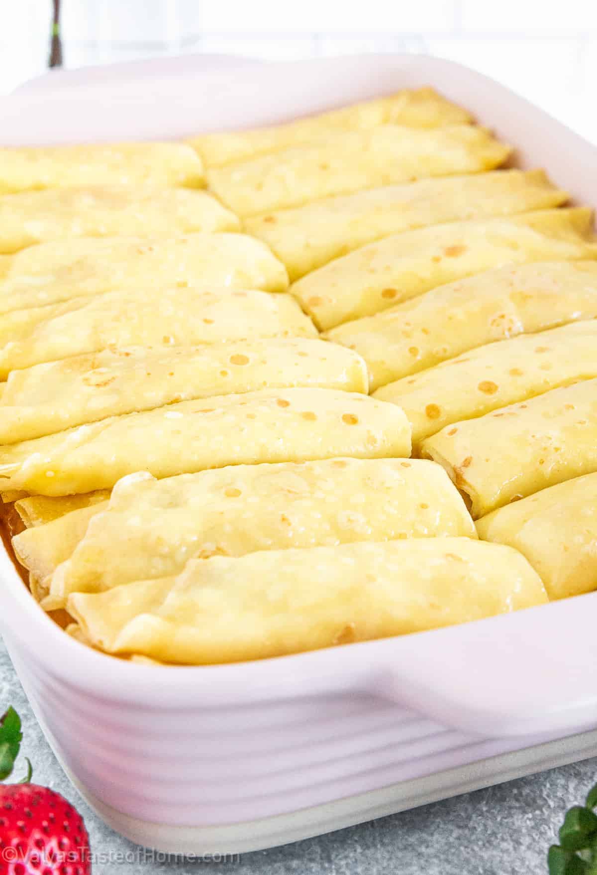 Nalisniki is very versatile and can be served for breakfast, brunch, or even as a dessert.