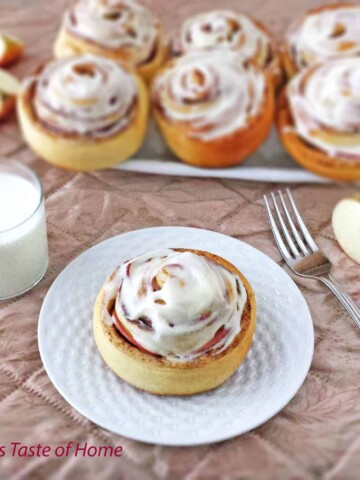 Cinnamon Rolls with Apples and Cream Cheese Frosting