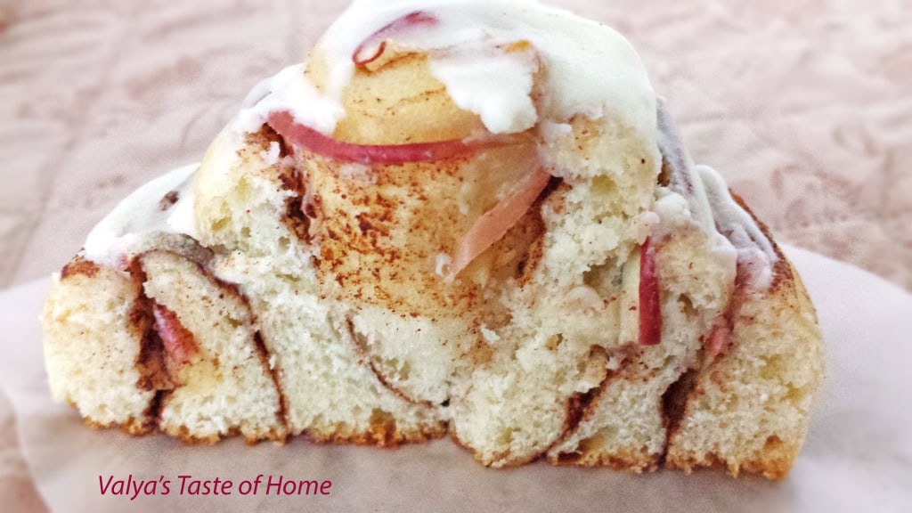 Cinnamon Rolls with Apples and Cream Cheese Frosting