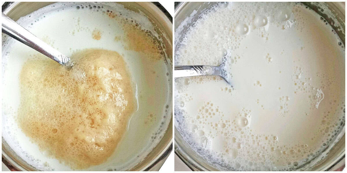 Mix yeast, sugar, and water in a small glass cup. Set aside to rise.