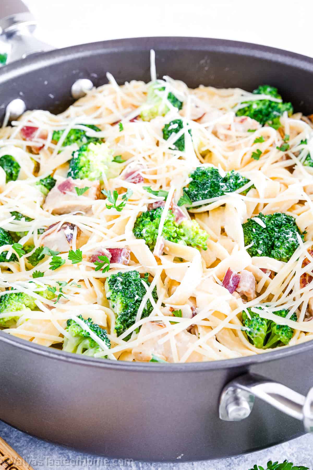 This recipe is a cinch to prepare. With pre-cooked chicken and some time-saving tips, you can have this meal ready in under 30 minutes.
