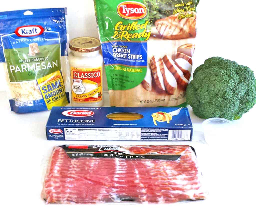 All you need are some simple pantry staple ingredients to make this chicken and broccoli fettuccine Alfredo recipe at home. 