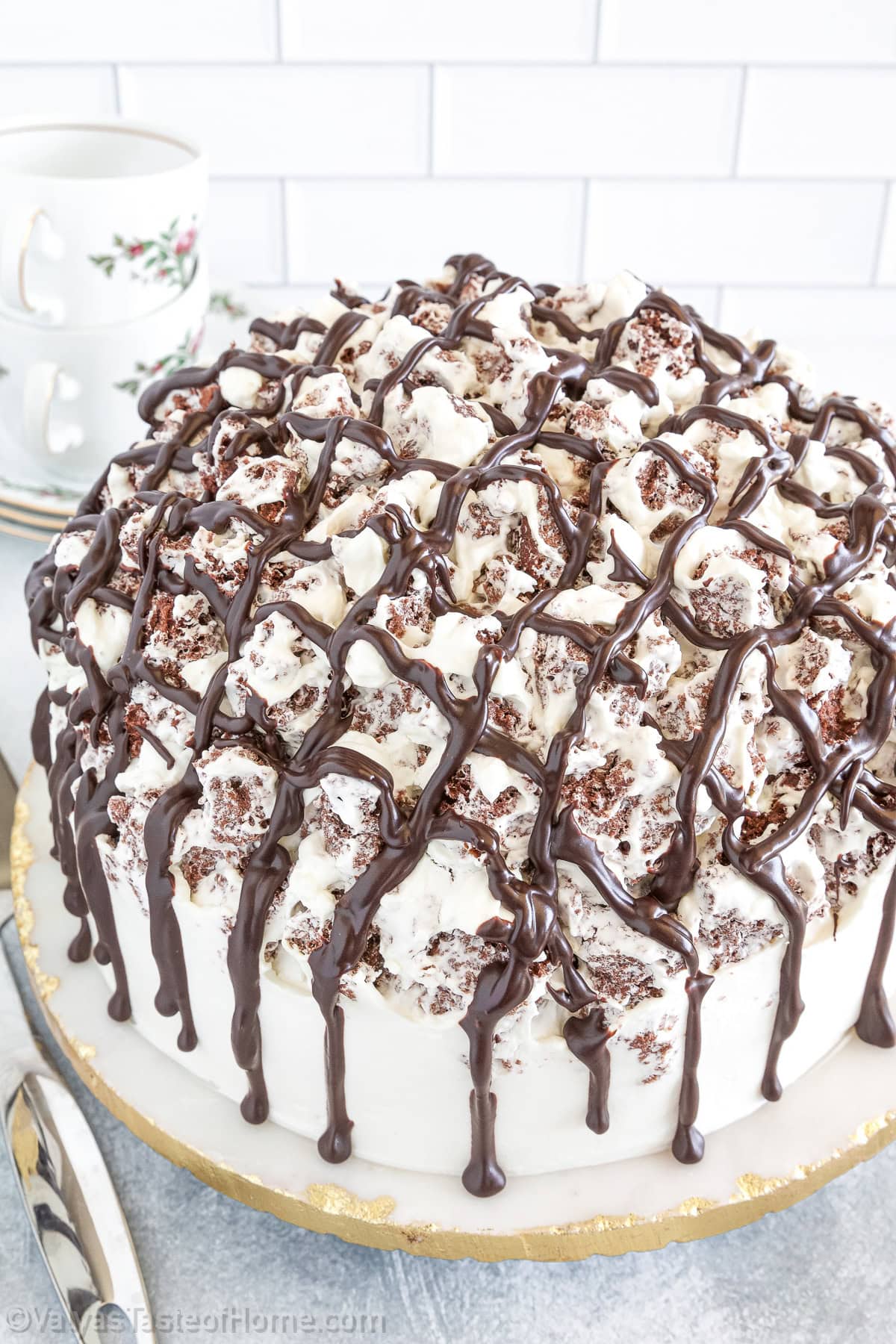 This tea cake is the epitome of indulgence. Its deep cocoa flavors and melt-in-your-mouth texture make it the perfect centerpiece for any celebration. 