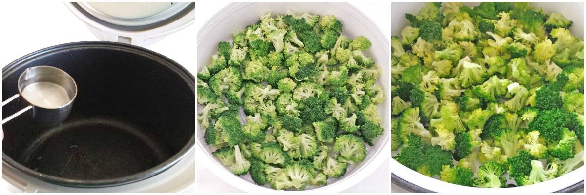 Allow the broccoli to steam for about five minutes. This will guarantee that the broccoli is crisp and tender, maintaining some bite while being cooked through.