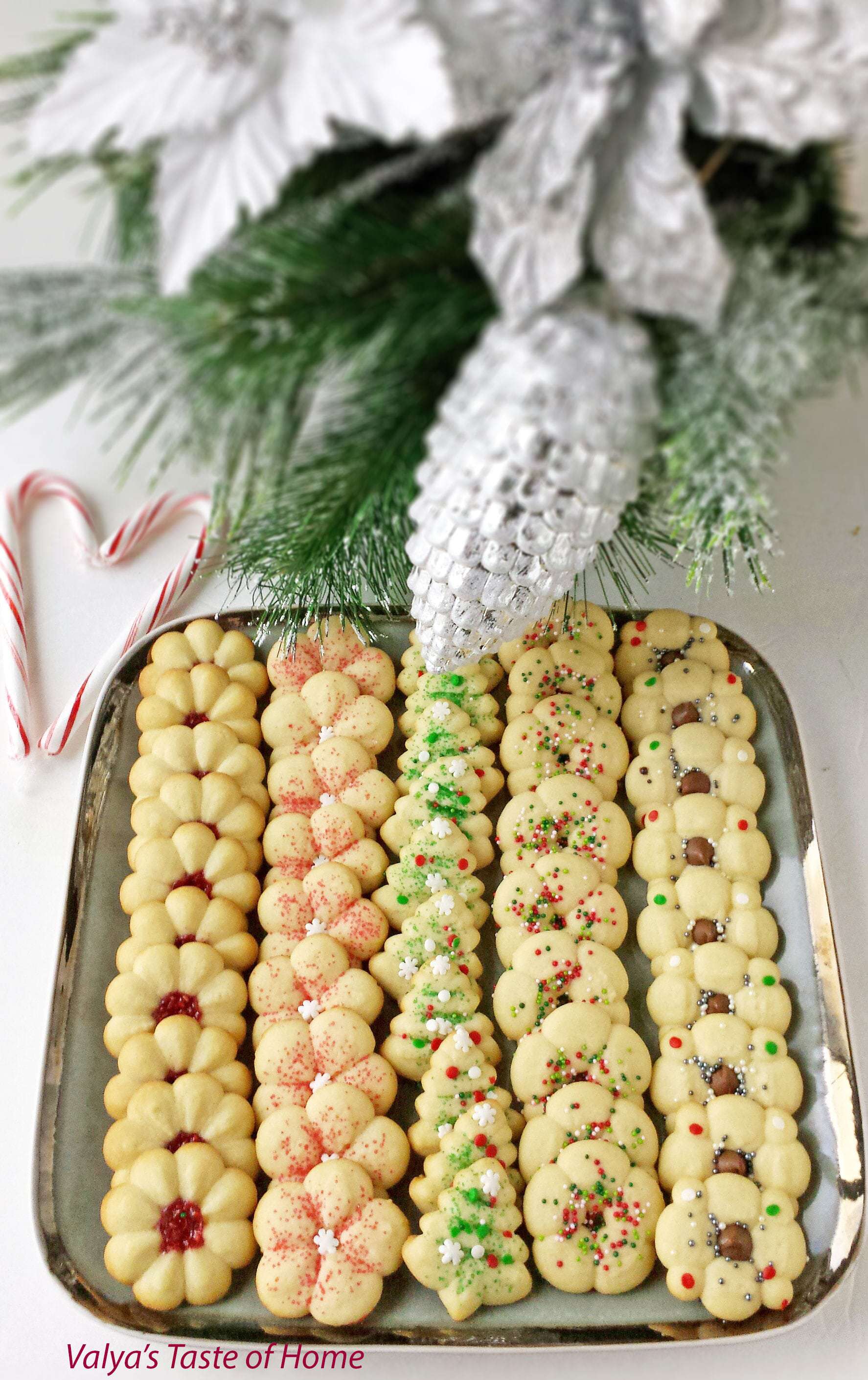 Christmas Spritz Cookies - Valya's Taste of Home