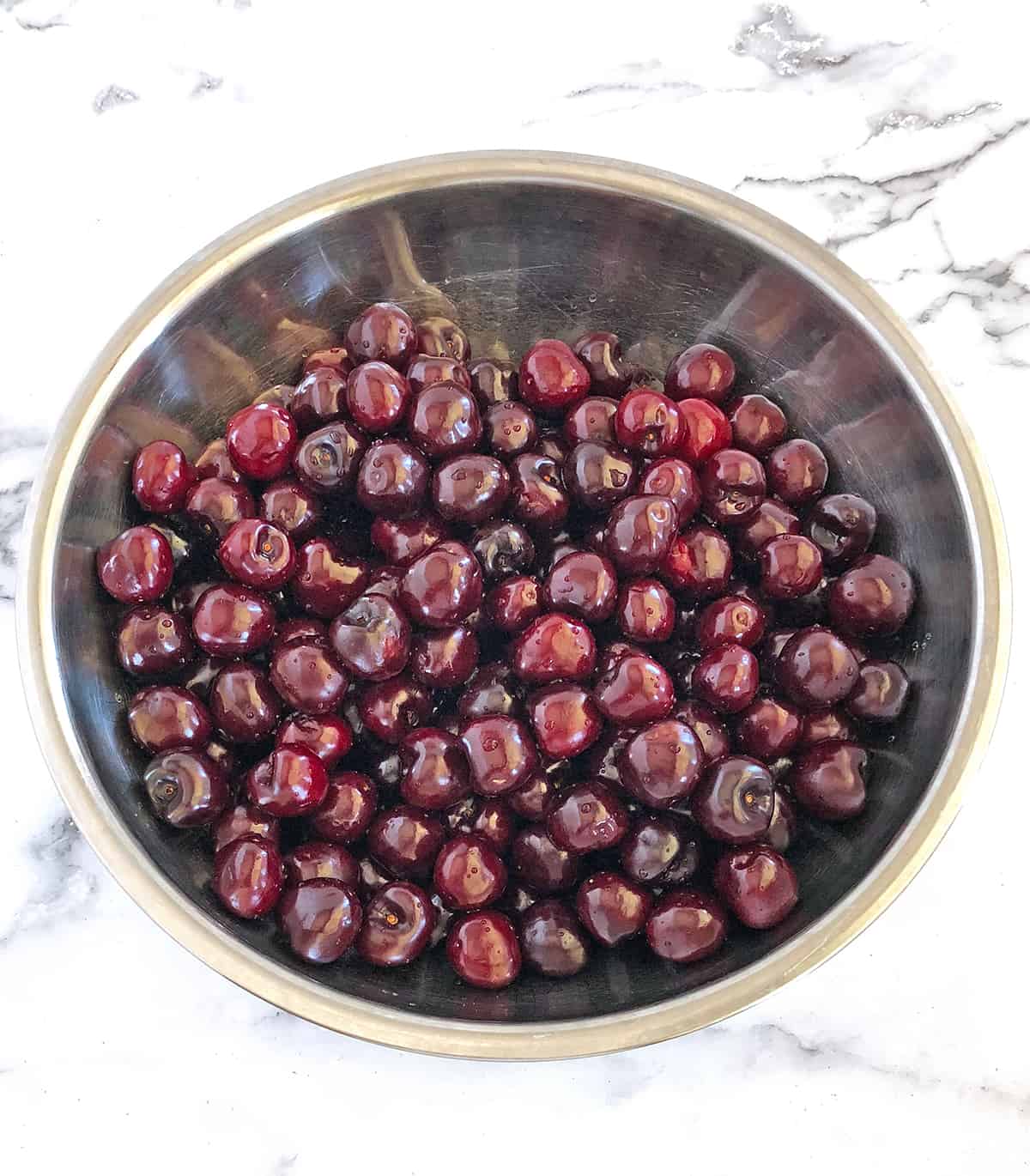 If you're using frozen cherries I recommend rinsing them as well since they are usually not rinsed before freezing.