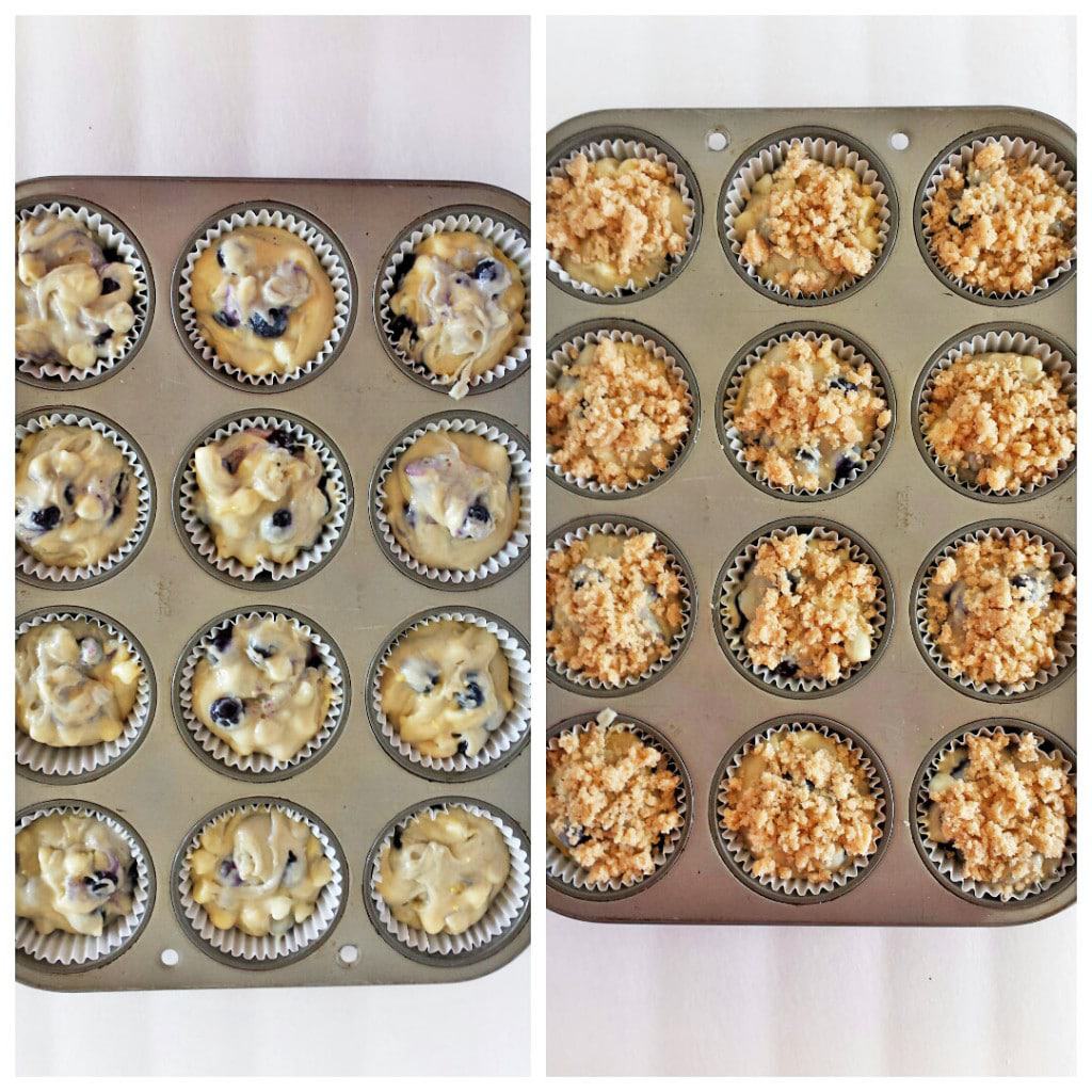 Blueberry Muffins with White Chocolate Morsels and Lemon Zest