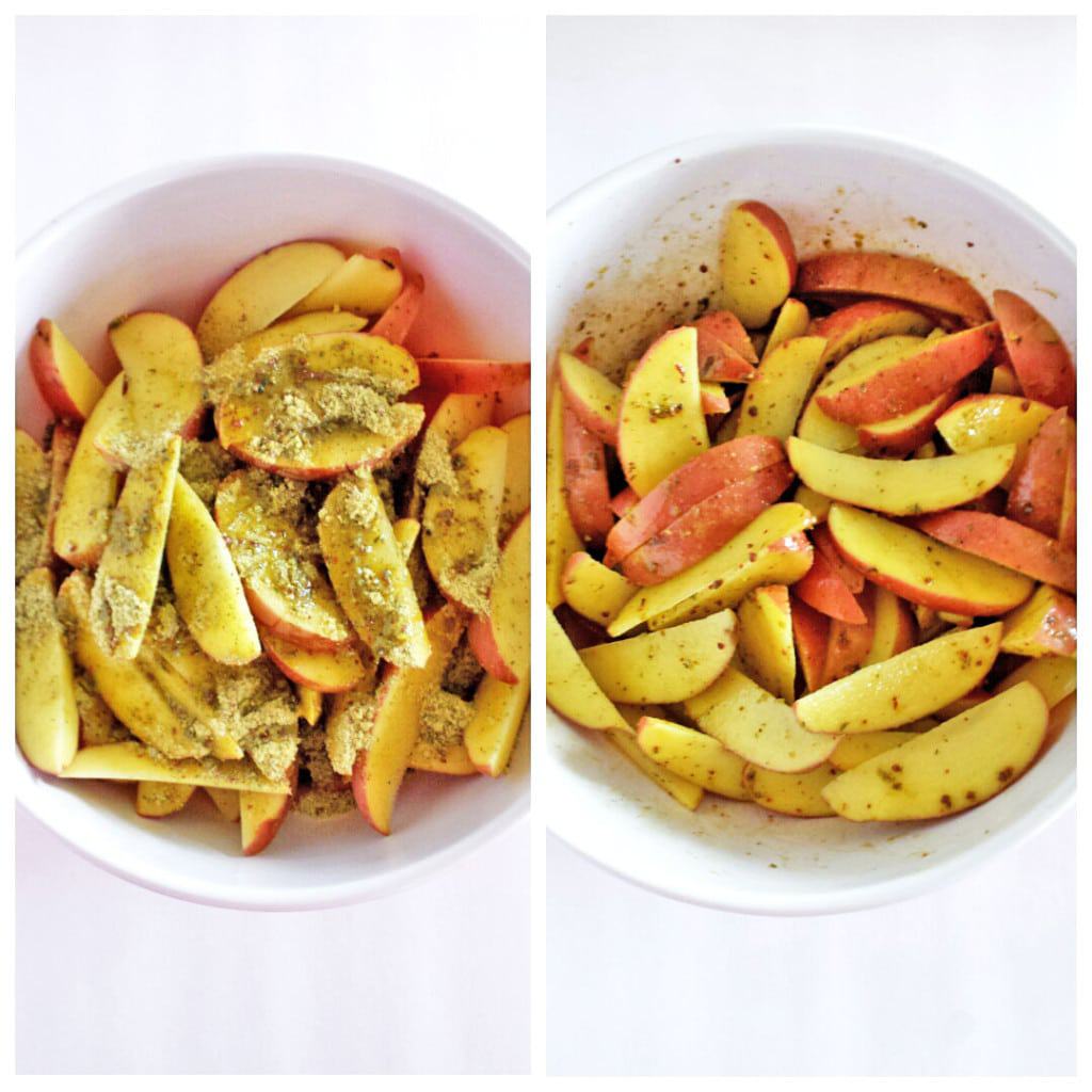 Bacon and Chive Roasted Potato Wedges