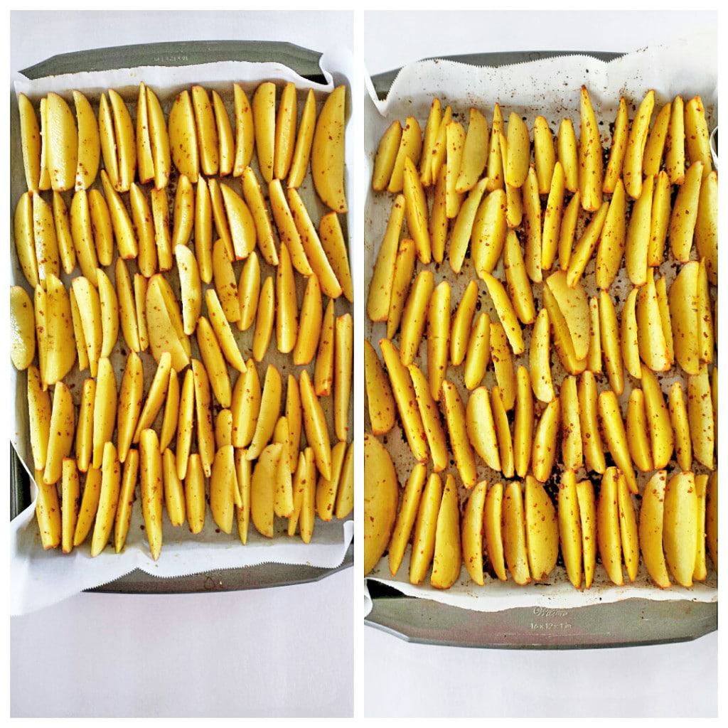Bacon and Chive Roasted Potato Wedges