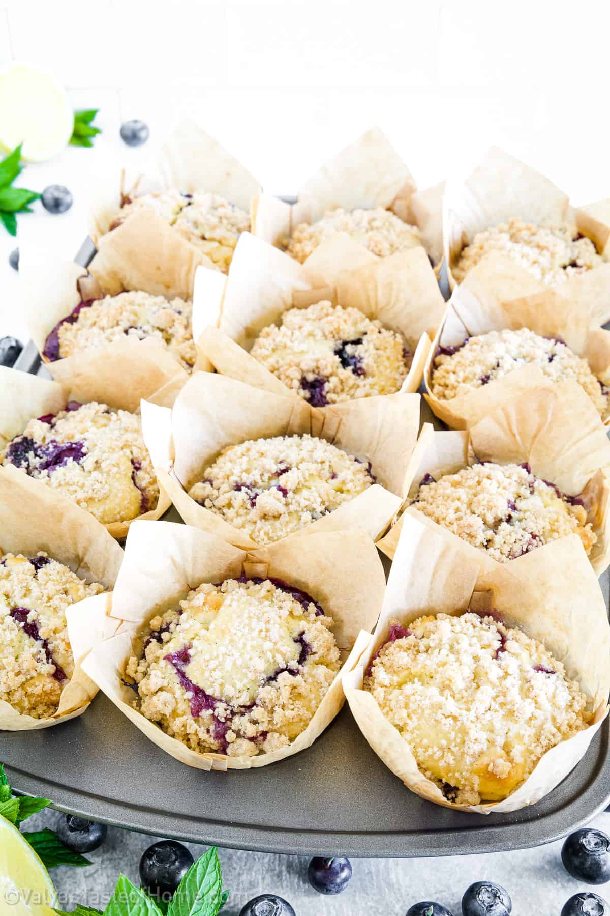 Blueberry muffins are a classic breakfast treat that can brighten up any morning.