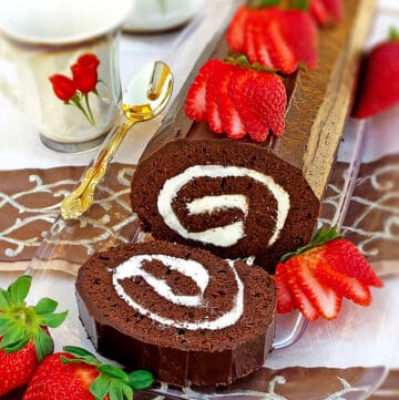 This Chocolate Roulade is not only beautiful but it also tastes incredible. It’s easy to make and gives stunning results that are perfect for a special occasion.