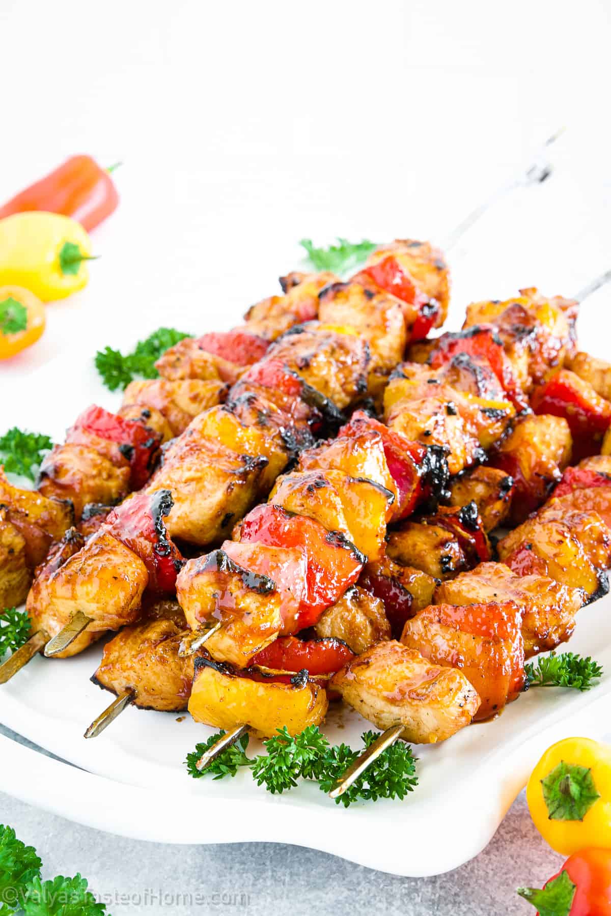 Grilled Teriyaki Chicken Skewers - The Country Cook