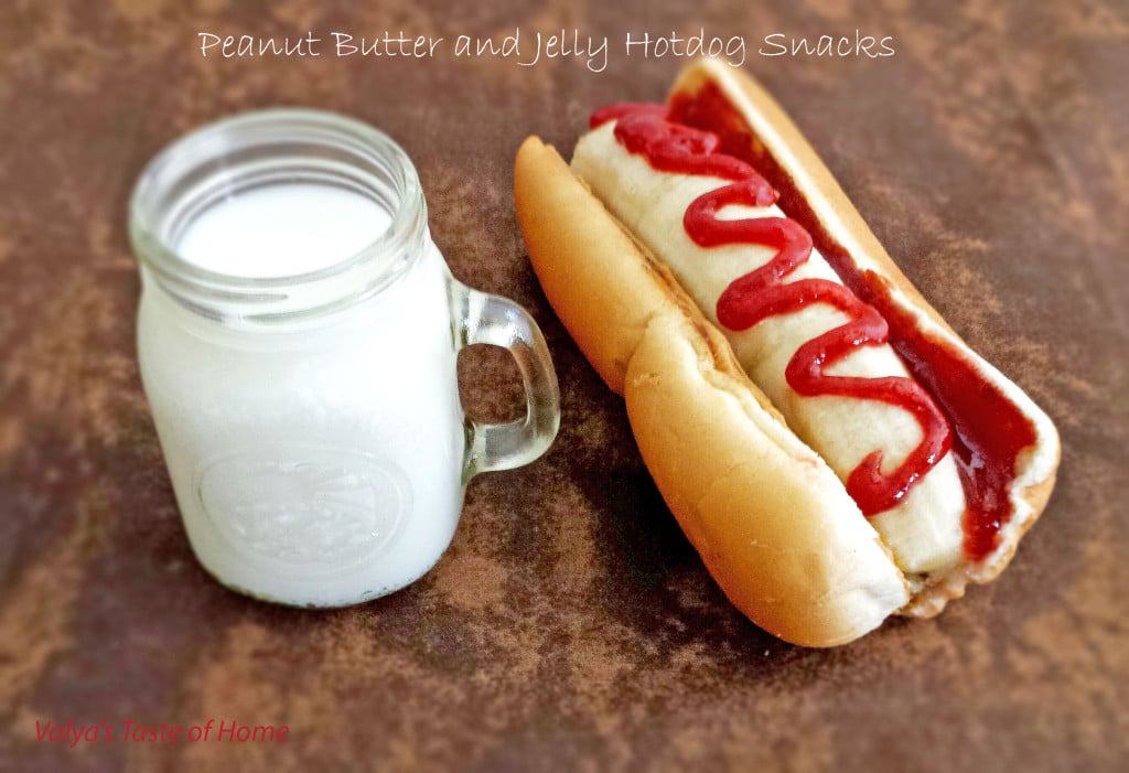 Peanut Butter and Jelly Hotdog Snacks 