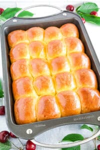 he combination of the soft, pillowy dough and the sweet, juicy cherries will transport you back to your grandmother's kitchen.