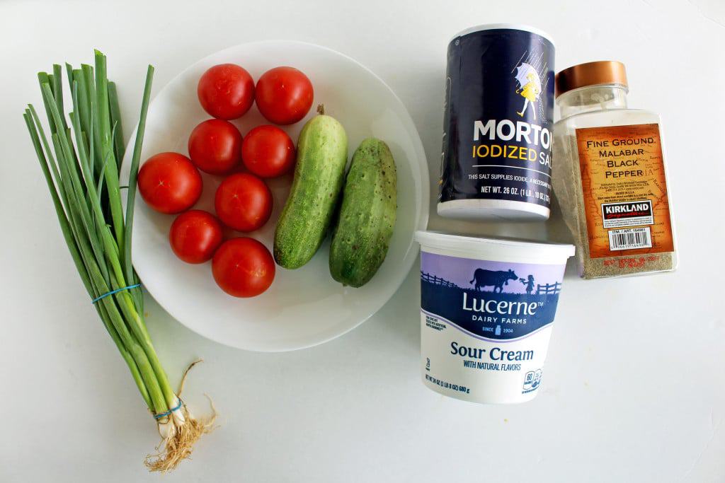 Creamy Cucumber and Tomato Salad