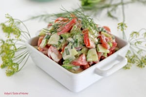 Creamy Cucumber and Tomato Salad