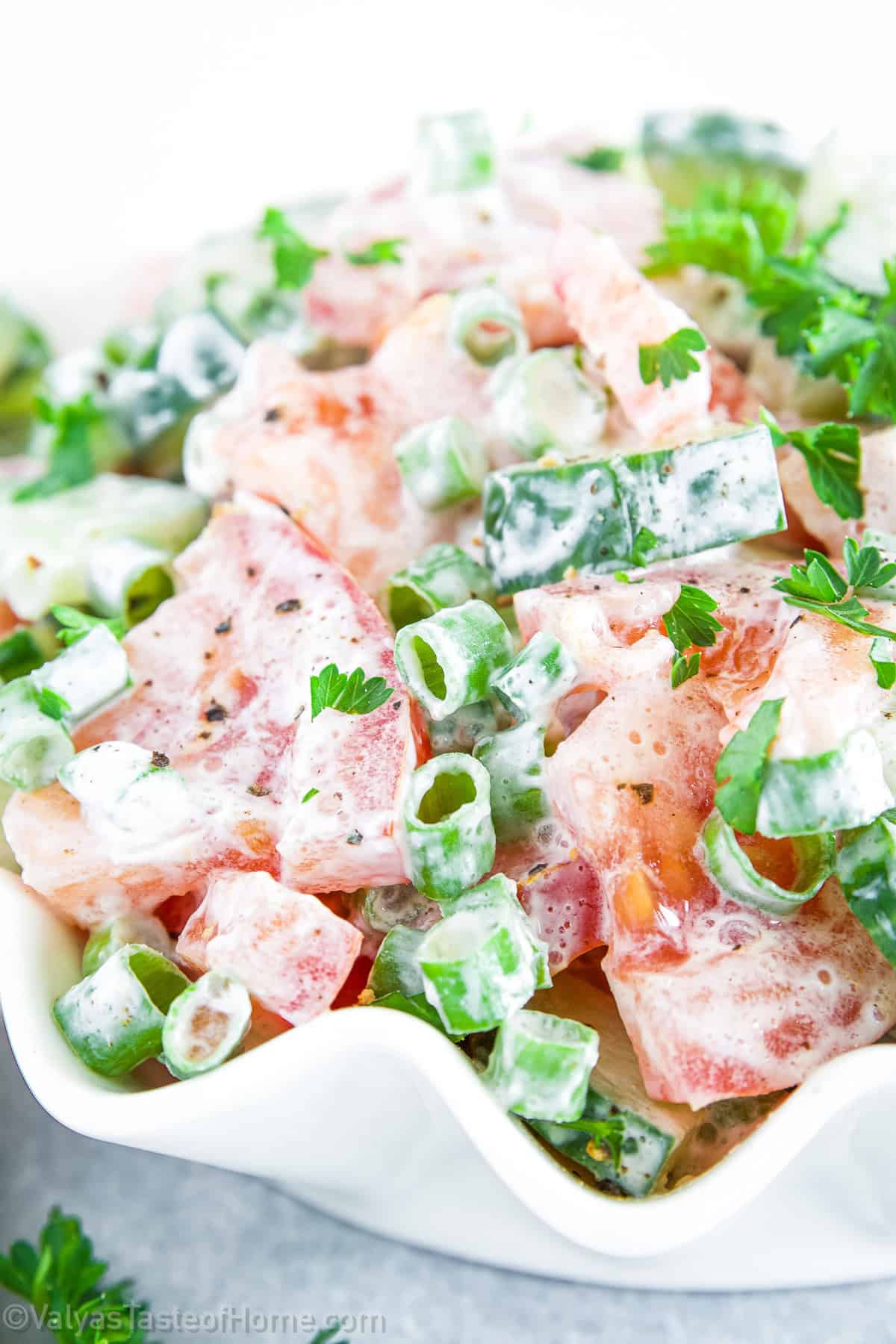 This salad is a hit with both kids and adults alike. It's a great way to get the whole family to enjoy their veggies.