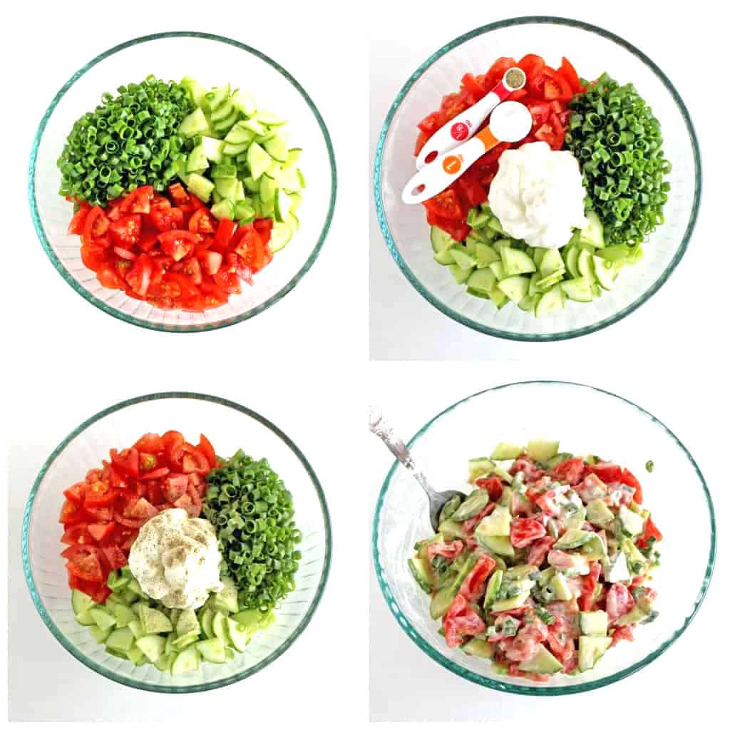 Making this incredible creamy cucumber tomato salad is easier than you think. 