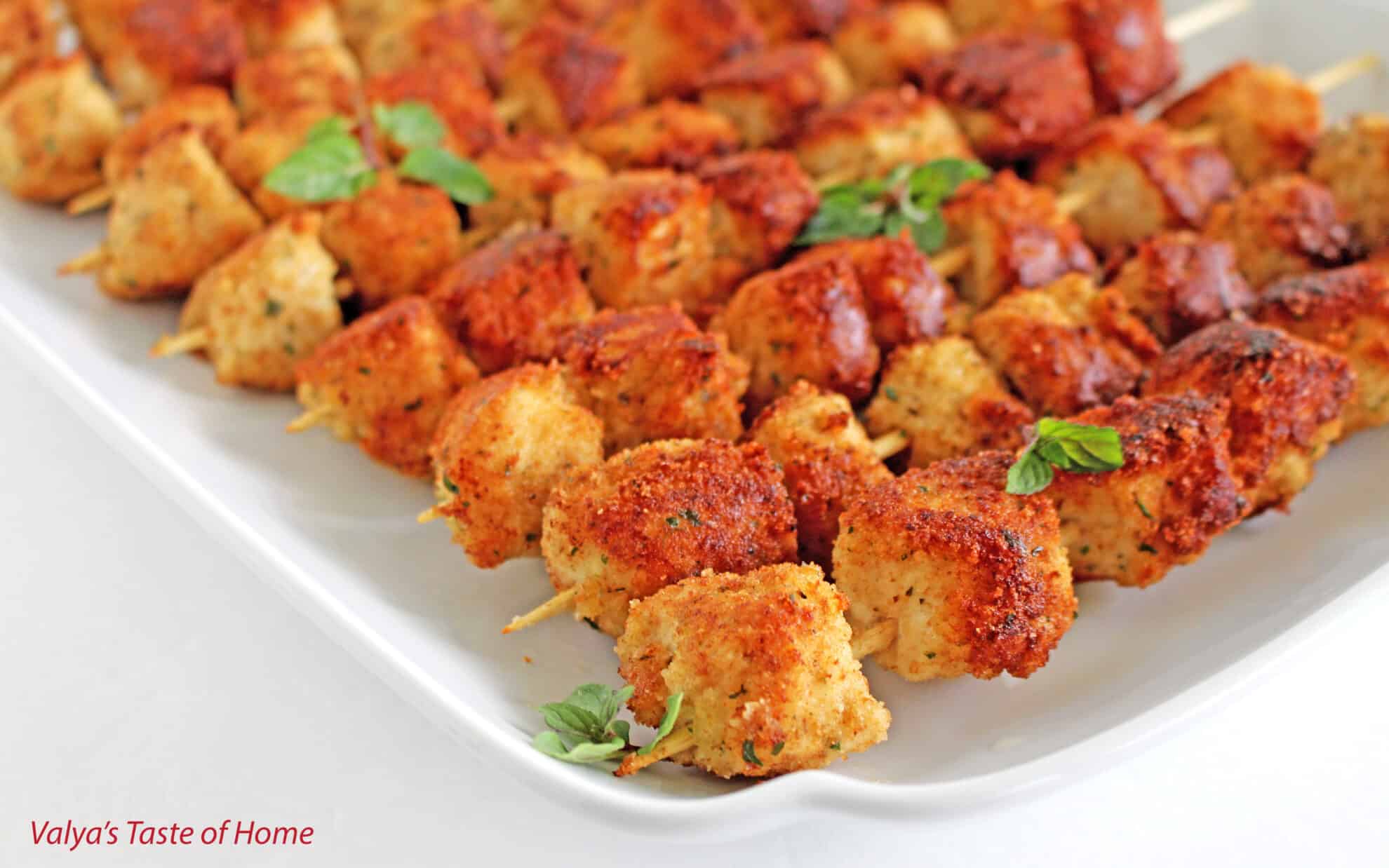 Breaded Parmesan Chicken Skewers
