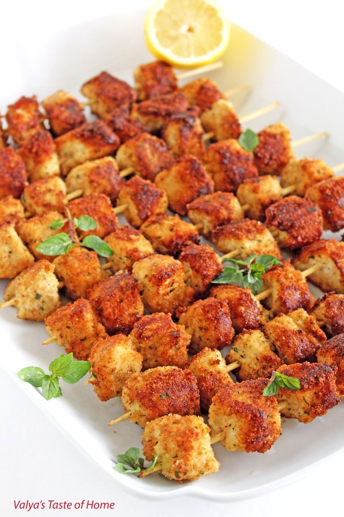 Breaded Parmesan Chicken Skewers