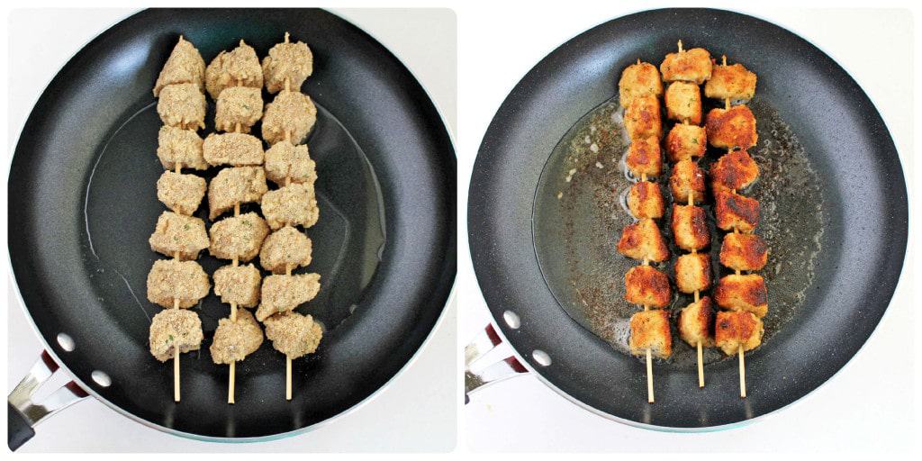 Breaded Parmesan Chicken Skewers