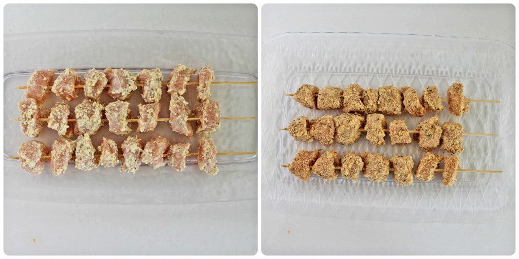 Breaded Parmesan Chicken Skewers