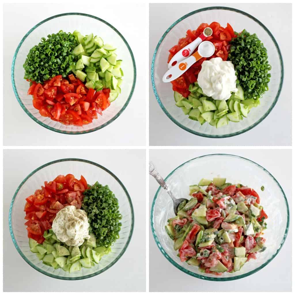 Creamy Cucumber and Tomato Salad