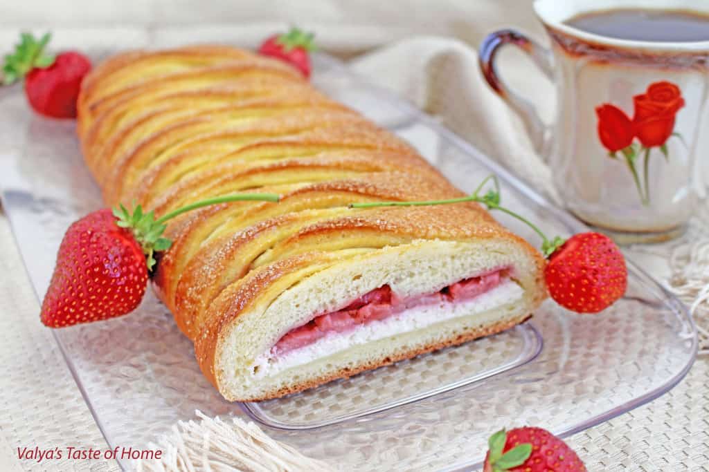 Sweet Farmers Cheese and Strawberry Braid