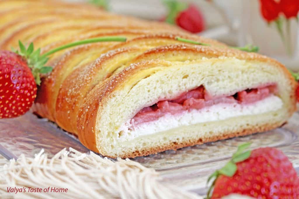 Sweet Farmers Cheese and Strawberry Braid