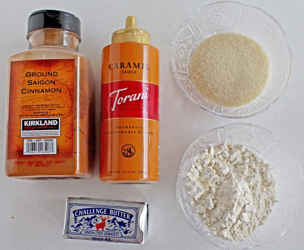 Sharlotka with Caramel and Cinnamon Crumb Topping