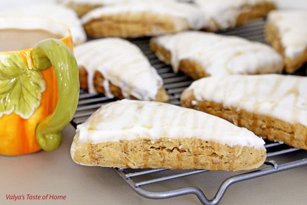 Pumpkin scones are a delicious, moist, and fluffy treat that is perfect for breakfast or as an afternoon snack.