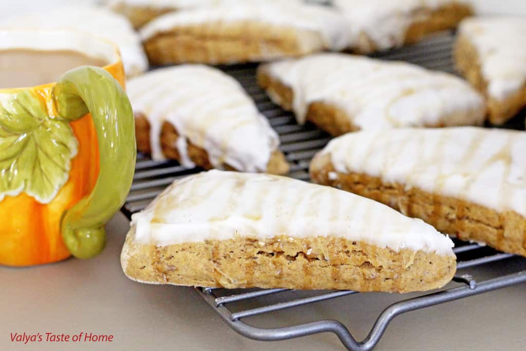 Pumpkin scones are a delicious, moist, and fluffy treat that is perfect for breakfast or as an afternoon snack. 