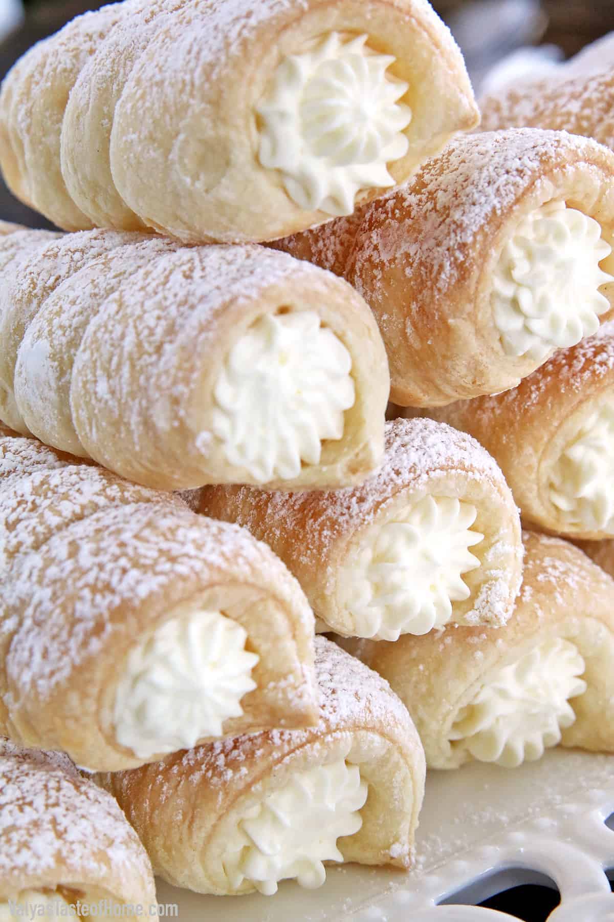 Making cream horns at home seems difficult at first, but with a little practice, it can turn out beautifully. These scrumptious Mom's Cream Horns are super easy to put together and terrific fun to eat!