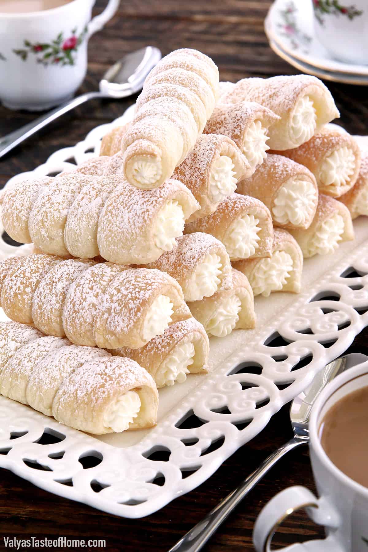 Making cream horns at home seems difficult at first, but with a little practice, it can turn out beautifully. These scrumptious Mom's Cream Horns are super easy to put together and terrific fun to eat!