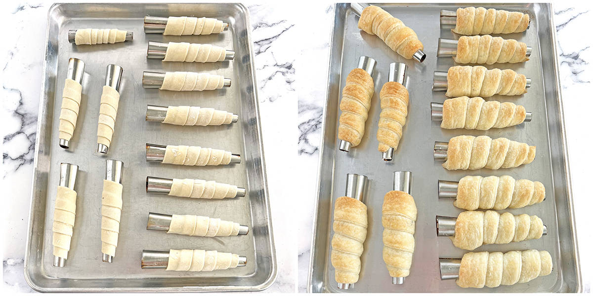 Making cream horns at home seems difficult at first, but with a little practice, it can turn out beautifully. These scrumptious Mom's Cream Horns are super easy to put together and terrific fun to eat!