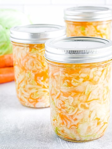 Learn how to make the most delicious Sauerkraut ever with this simple recipe! This homemade sauerkraut recipe is packed with flavor and is incredibly easy to make.