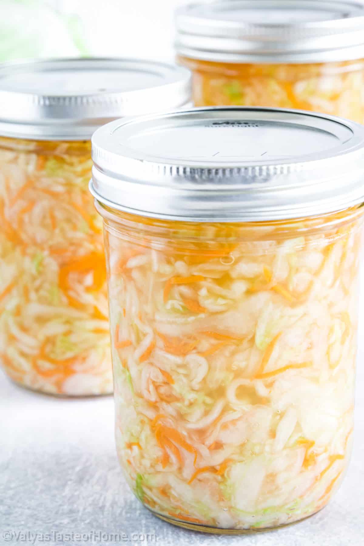 With just three simple ingredients, cabbage, carrots, and sea salt, you’ll be able to make the most delicious one you’ve ever had!