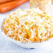 Made by shredding cabbage and carrots and adding just the right amount of salt, this dish is set to ferment, releasing its juices and creating a flavorful brine.