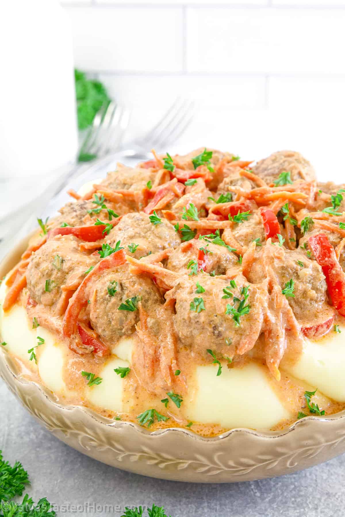 Bursting with robust flavors from the beef and buckwheat, they're delicately spiced with salt, pepper, and the distinct tang of mayonnaise.
