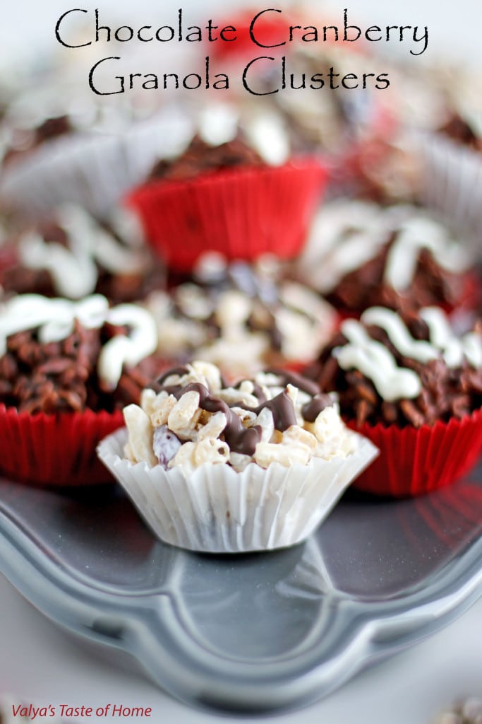 Chocolate Cranberry Granola Clusters