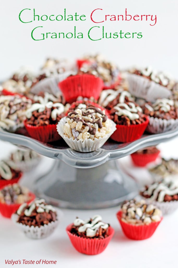 Chocolate Cranberry Granola Clusters