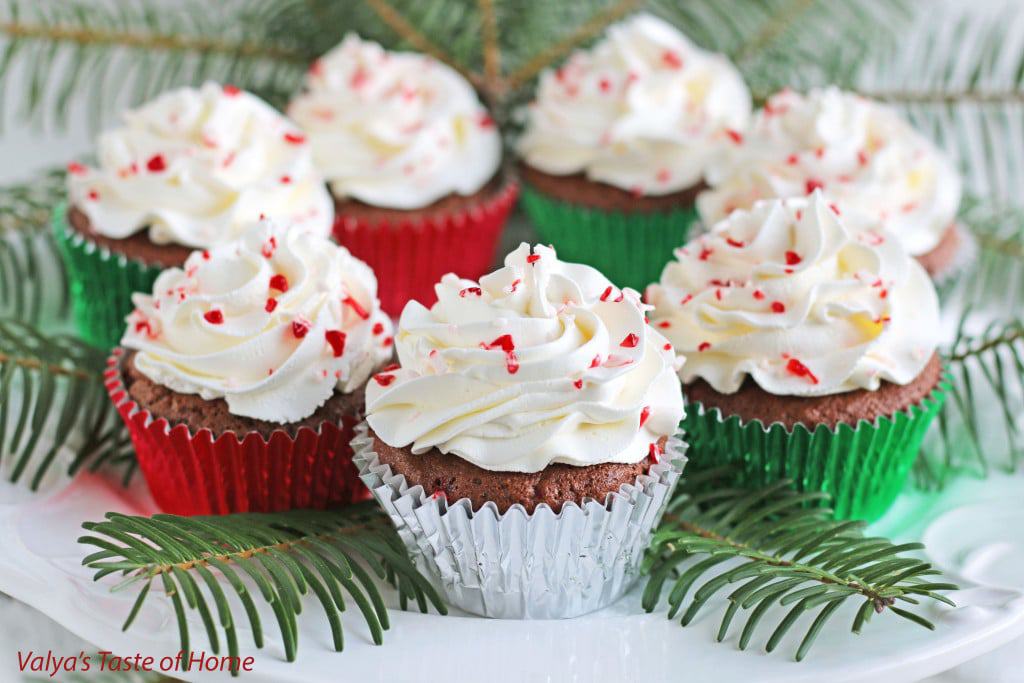 Candy Cane Honey Chocolate Cupcakes + Giveaway